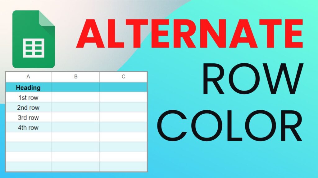 how to alternate color rows in google sheets