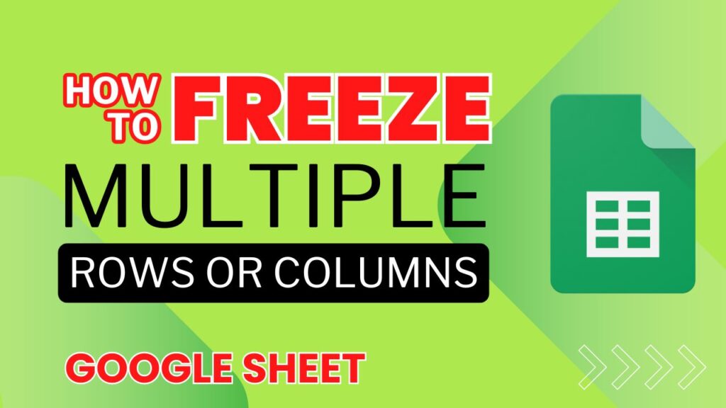 How to freeze a row or column in Google Sheets